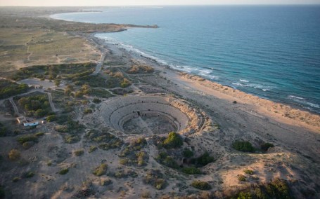 amphitheatre or arena where gladiators fought in Leptis Magna. photo by JasonHawkes.com published in The Telegraph Apr 3 2013