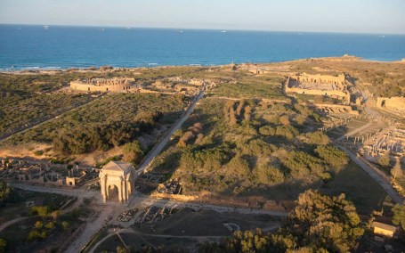 The Cardo or main thoroughfare through Leptis Magna down which Elektra was marched after being sold as a slave - photo by JasonHawkes.com published in The Telegraph Apr 03 2013