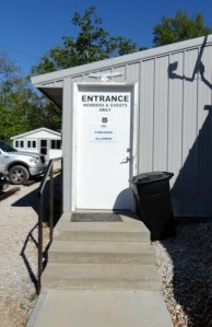 Entrance to the Eagle Club where we ate Mother's Day Breakfast prepared by the menfolk. Note warning, "No firearms allowed."