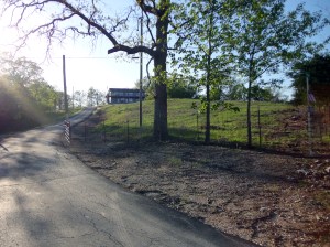 My parent's house from the road. The hardtop iced over last winter, and they had no power for 2 days. This is called Gore Hill, BTW :)
