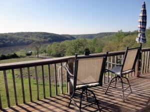 Here's where my mom and I drank coffee in the mornings and had our bourbon in the evenings. That's the Big Buffalo Branch of the Lake of the Ozarks. My parents own all the land on this side of the water. Can't see the nearest neighbors.